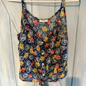 Floral Button-Down Women’s Top by